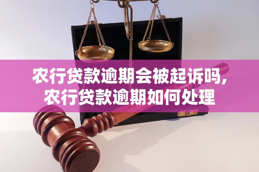 农行贷款逾期会被起诉吗,农行贷款逾期如何处理