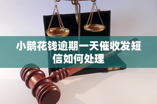 小鹅花钱逾期一天催收发短信如何处理