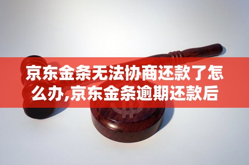 京东金条无法协商还款了怎么办,京东金条逾期还款后果及处理方法