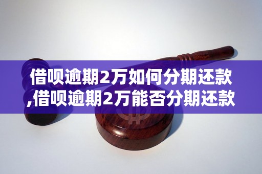 借呗逾期2万如何分期还款,借呗逾期2万能否分期还款