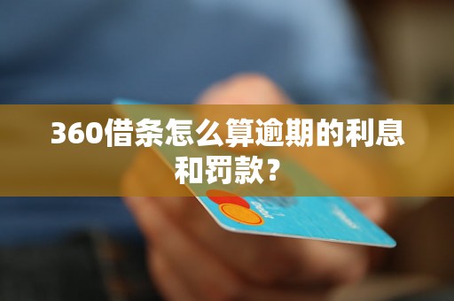 360借条怎么算逾期的利息和罚款？