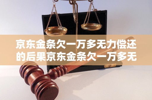 京东金条欠一万多无力偿还的后果京东金条欠一万多无力偿还会怎么样？