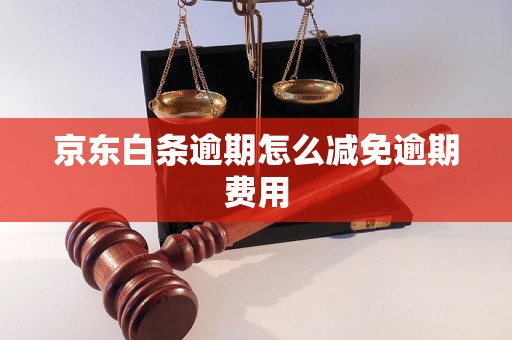 京东白条逾期怎么减免逾期费用