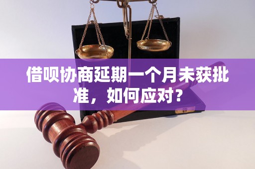 借呗协商延期一个月未获批准，如何应对？