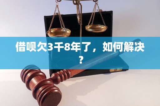 借呗欠3千8年了，如何解决？