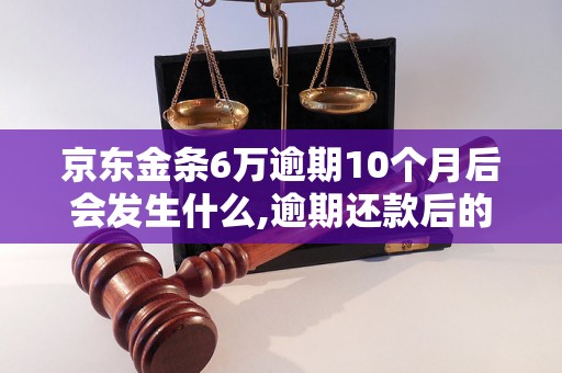 京东金条6万逾期10个月后会发生什么,逾期还款后的处理方式