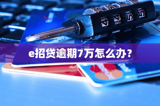 e招贷逾期7万怎么办？