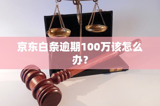 京东白条逾期100万该怎么办？