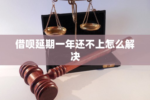 借呗延期一年还不上怎么解决