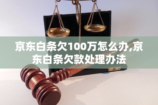 京东白条欠100万怎么办,京东白条欠款处理办法