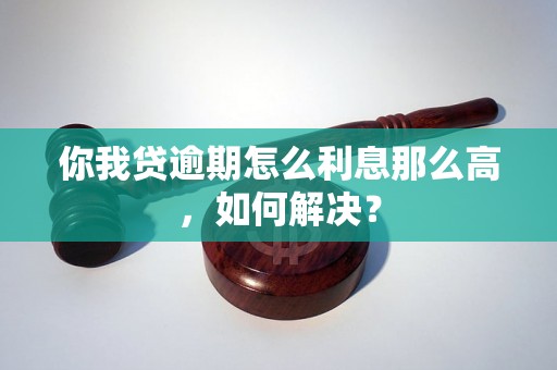 你我贷逾期怎么利息那么高，如何解决？