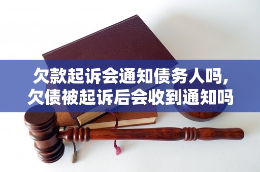 欠款起诉会通知债务人吗,欠债被起诉后会收到通知吗