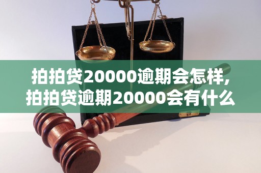 拍拍贷20000逾期会怎样,拍拍贷逾期20000会有什么后果