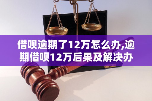 借呗逾期了12万怎么办,逾期借呗12万后果及解决办法