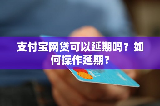 支付宝网贷可以延期吗？如何操作延期？