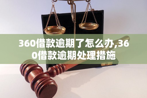 360借款逾期了怎么办,360借款逾期处理措施