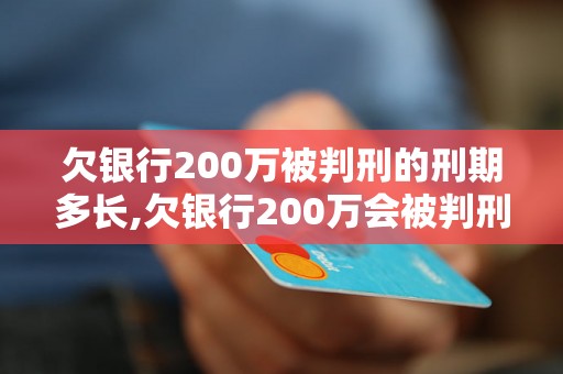 欠银行200万被判刑的刑期多长,欠银行200万会被判刑吗