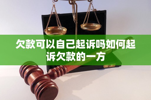 欠款可以自己起诉吗如何起诉欠款的一方