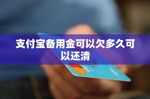 支付宝备用金可以欠多久可以还清