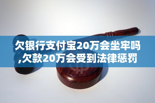 欠银行支付宝20万会坐牢吗,欠款20万会受到法律惩罚吗