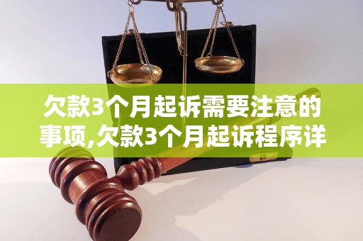 欠款3个月起诉需要注意的事项,欠款3个月起诉程序详解