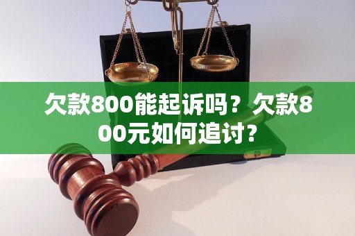 欠款800能起诉吗？欠款800元如何追讨？