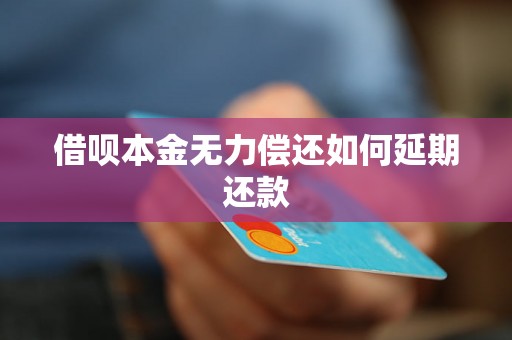 借呗本金无力偿还如何延期还款