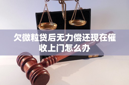 欠微粒贷后无力偿还现在催收上门怎么办