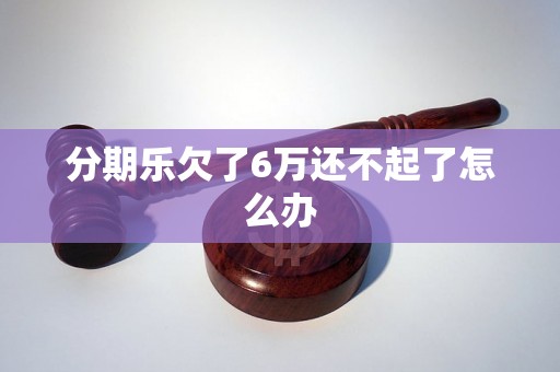 分期乐欠了6万还不起了怎么办