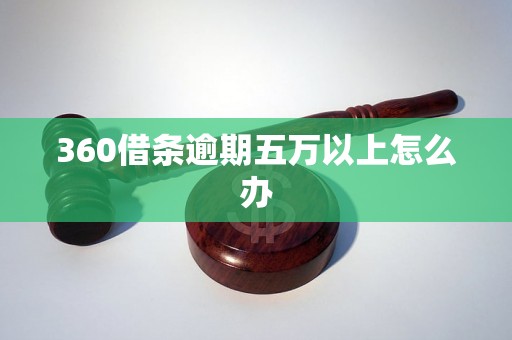 360借条逾期五万以上怎么办