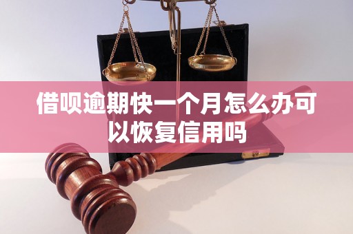 借呗逾期快一个月怎么办可以恢复信用吗