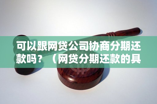 可以跟网贷公司协商分期还款吗？（网贷分期还款的具体流程和要求）