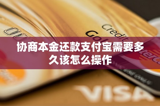 协商本金还款支付宝需要多久该怎么操作