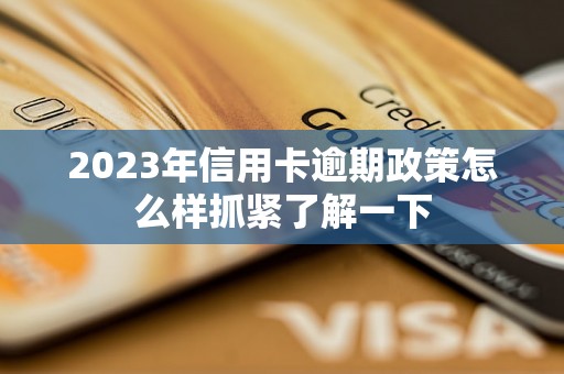 2023年信用卡逾期政策怎么样抓紧了解一下