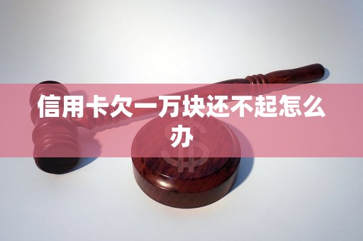 信用卡欠一万块还不起怎么办