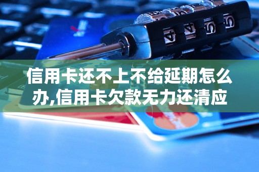 信用卡还不上不给延期怎么办,信用卡欠款无力还清应该怎么处理