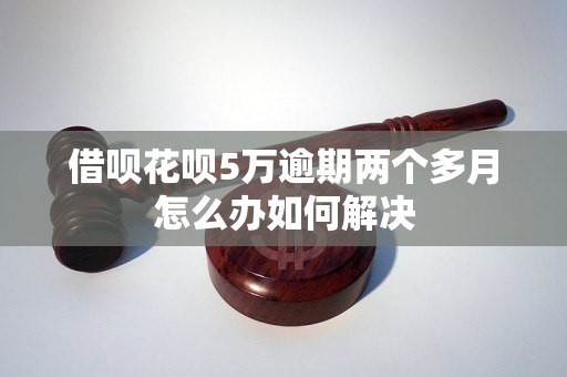 借呗花呗5万逾期两个多月怎么办如何解决