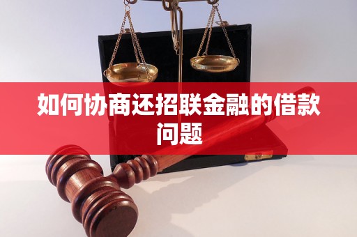 如何协商还招联金融的借款问题