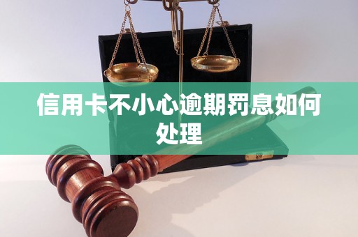 信用卡不小心逾期罚息如何处理