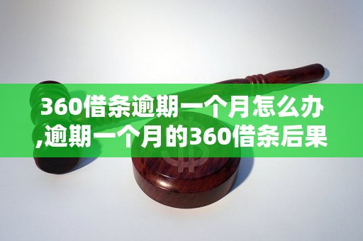 360借条逾期一个月怎么办,逾期一个月的360借条后果