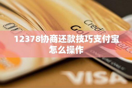 12378协商还款技巧支付宝怎么操作