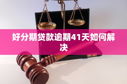 好分期贷款逾期41天如何解决