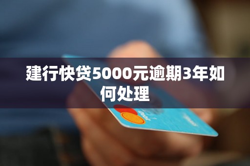 建行快贷5000元逾期3年如何处理