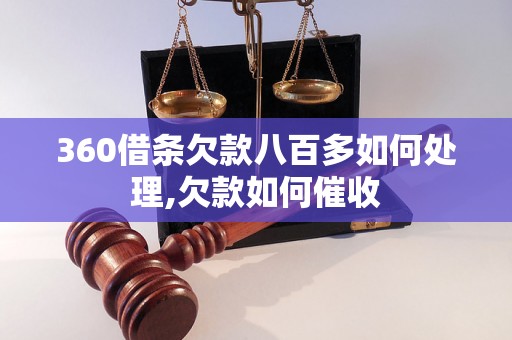 360借条欠款八百多如何处理,欠款如何催收