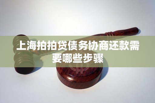 上海拍拍贷债务协商还款需要哪些步骤