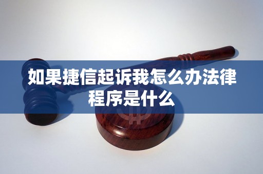 如果捷信起诉我怎么办法律程序是什么