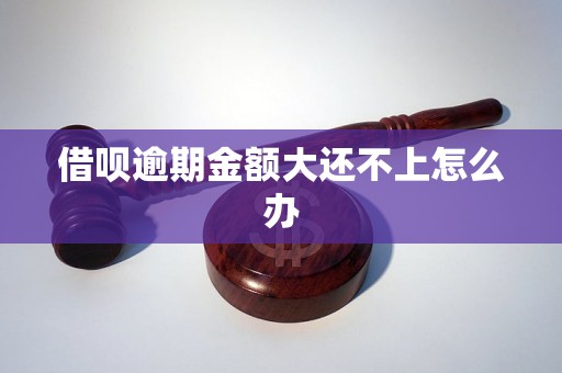 借呗逾期金额大还不上怎么办