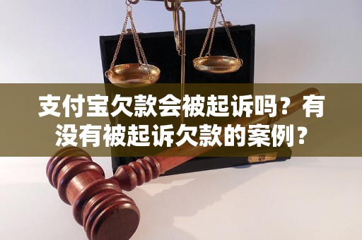 支付宝欠款会被起诉吗？有没有被起诉欠款的案例？