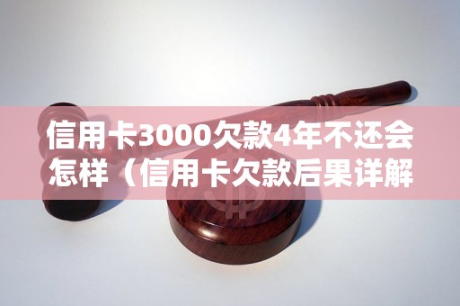 信用卡3000欠款4年不还会怎样（信用卡欠款后果详解）