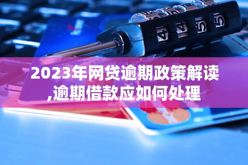 2023年网贷逾期政策解读,逾期借款应如何处理